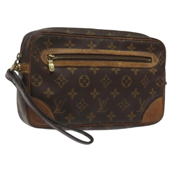 LOUIS VUITTON Monogram Marly Dragonne GM Clutch Bag - Picture 1 of 14